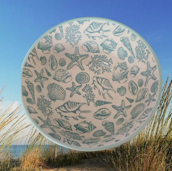 Light Blue Seashell Bowls 2pc Set NWT - Picture 5 of 8